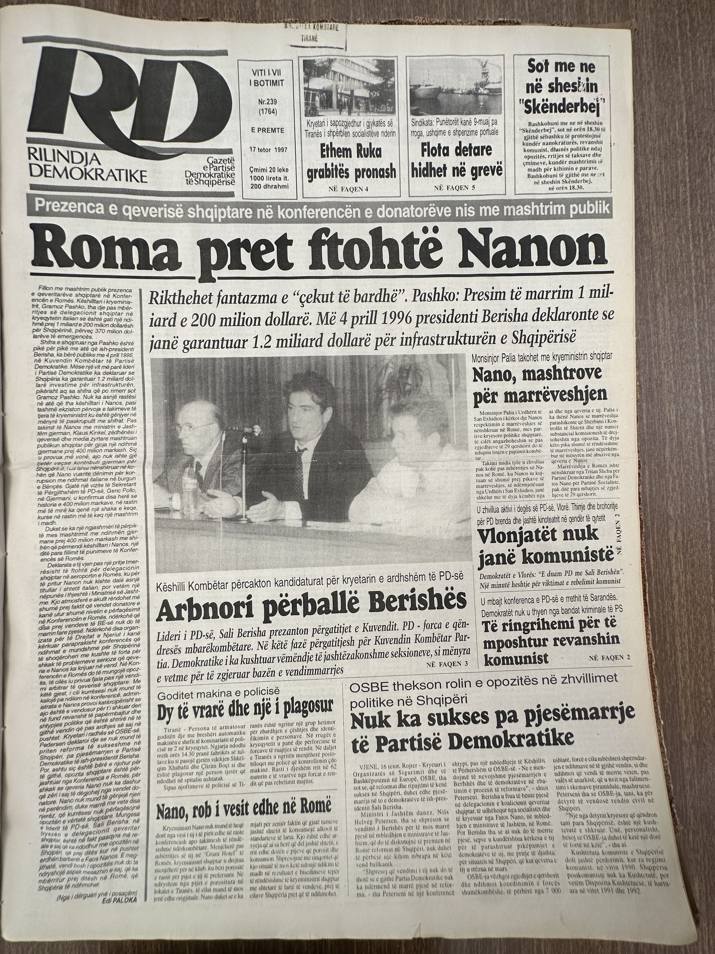 Rilindja Demokratike 1997-10-17